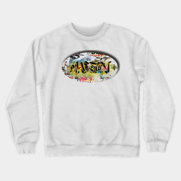 MARTIN Graffiti Style Name Tag Crewneck Sweatshirt by Mash75Art